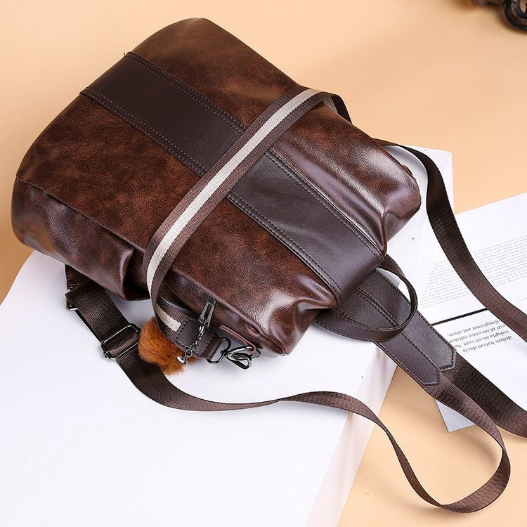 Multifunction Vegan Women's Anti-Theft Faux Leather Backpack