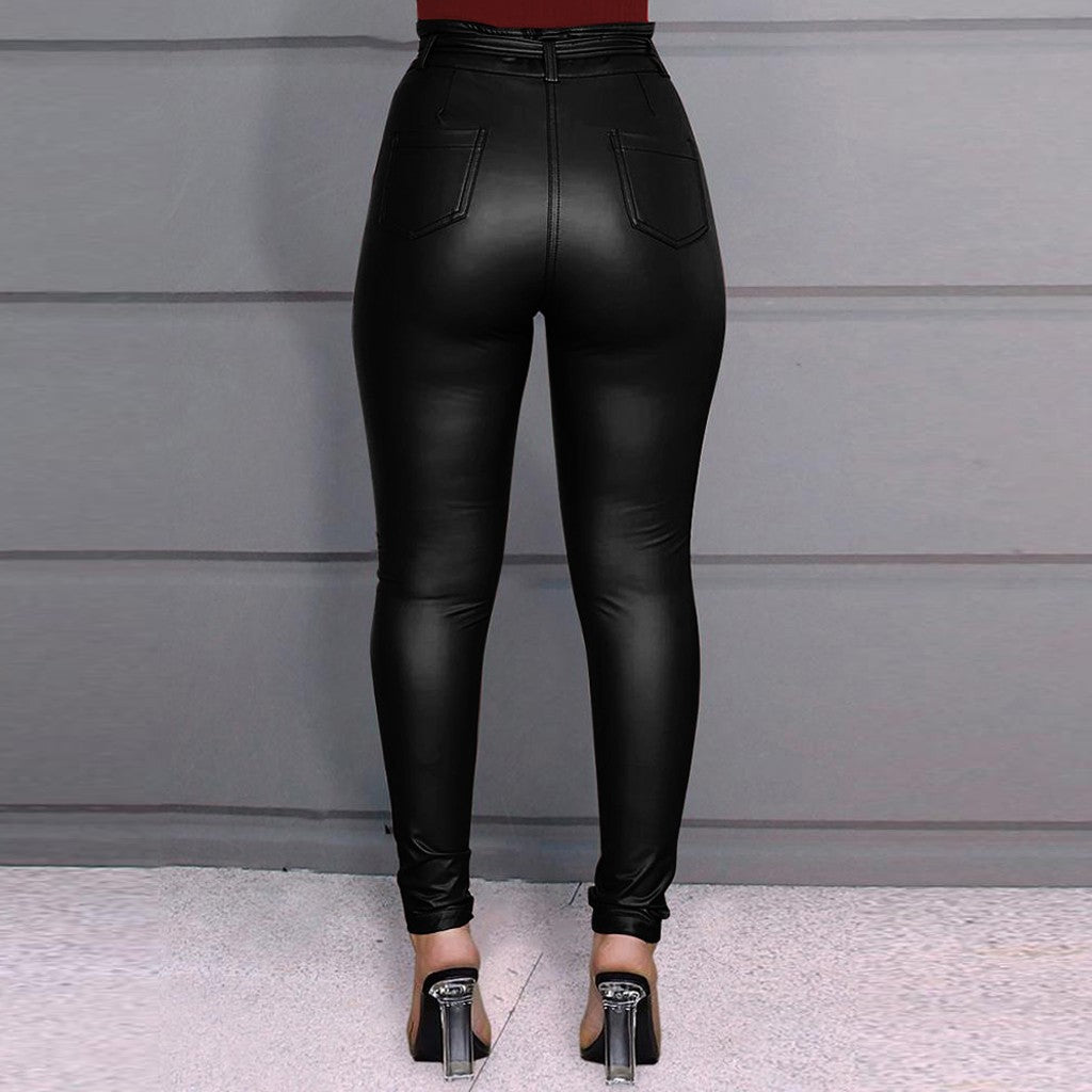 Elevate Your Style: On Sale! Premium Women’s Leather Leggings - Shop Now!