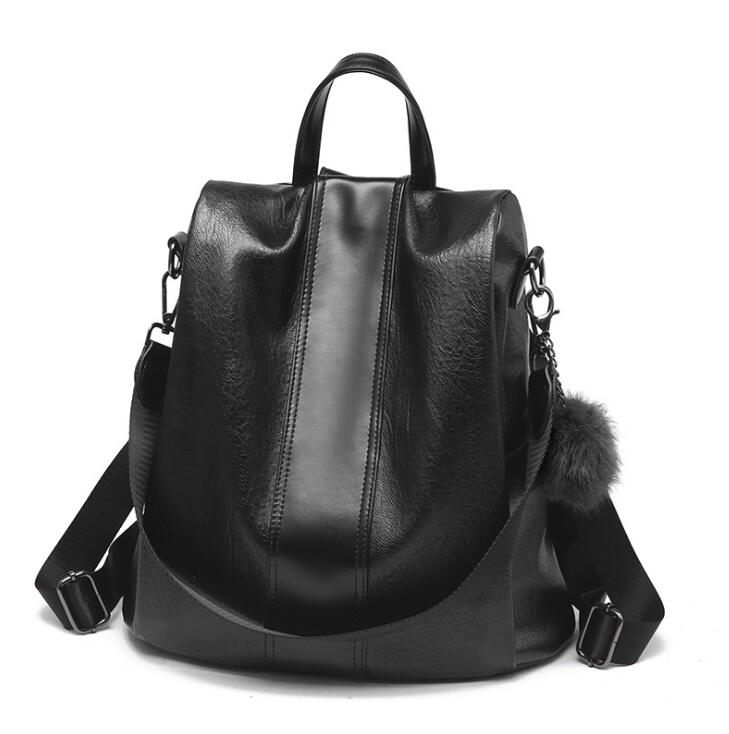 Multifunction Vegan Women's Anti-Theft Faux Leather Backpack