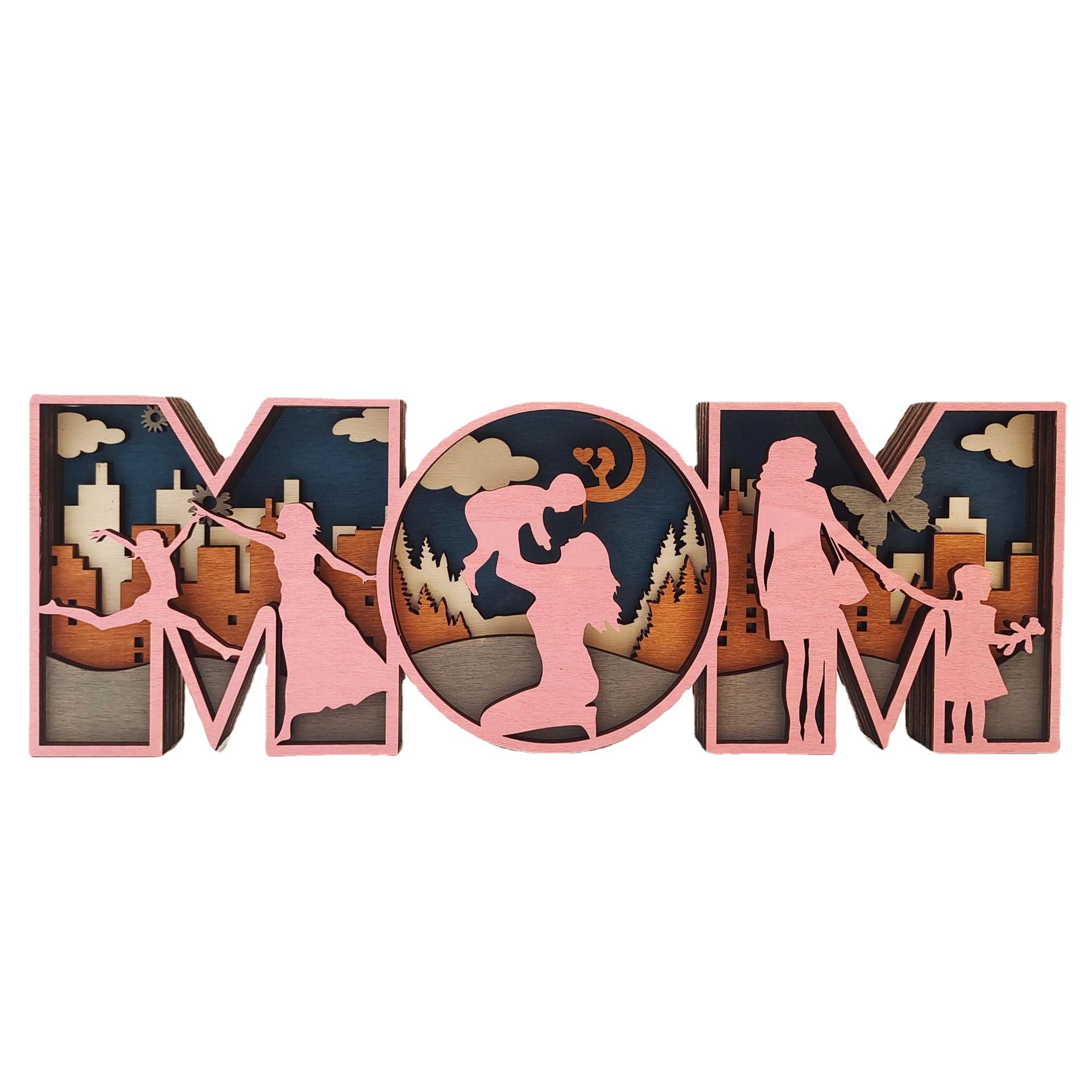 lluminated Love: Handcrafted Wooden Decorations for Mother's Day & Father's Day
