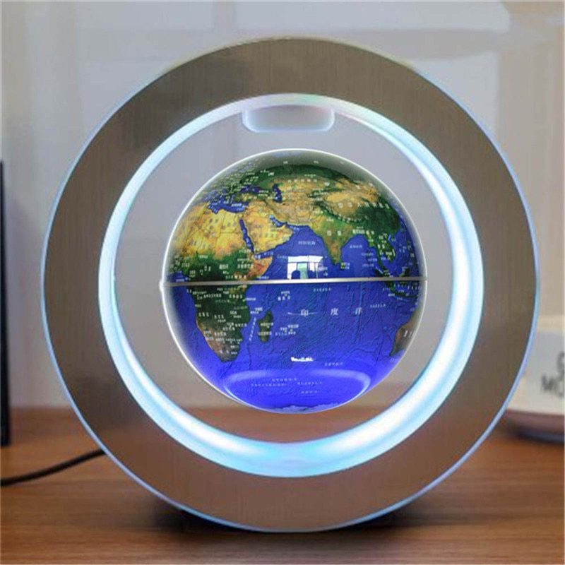 “Magnetic Levitating Globe with LED World Map - Floating Anti-Gravity Light for Home and Office Decor”