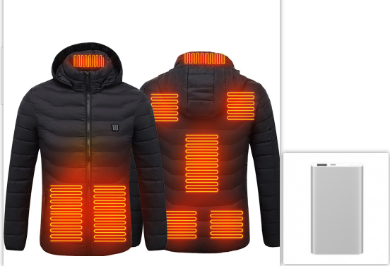 New Heated Jacket Coat USB Electric Jacket Cotton Coat Heater Thermal Clothing Heating Vest Men's Clothes Winter