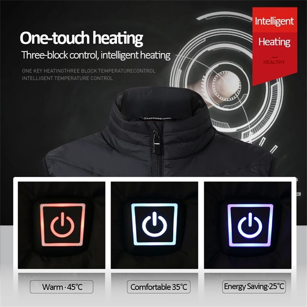 USB Heated Vest Winter Jacket