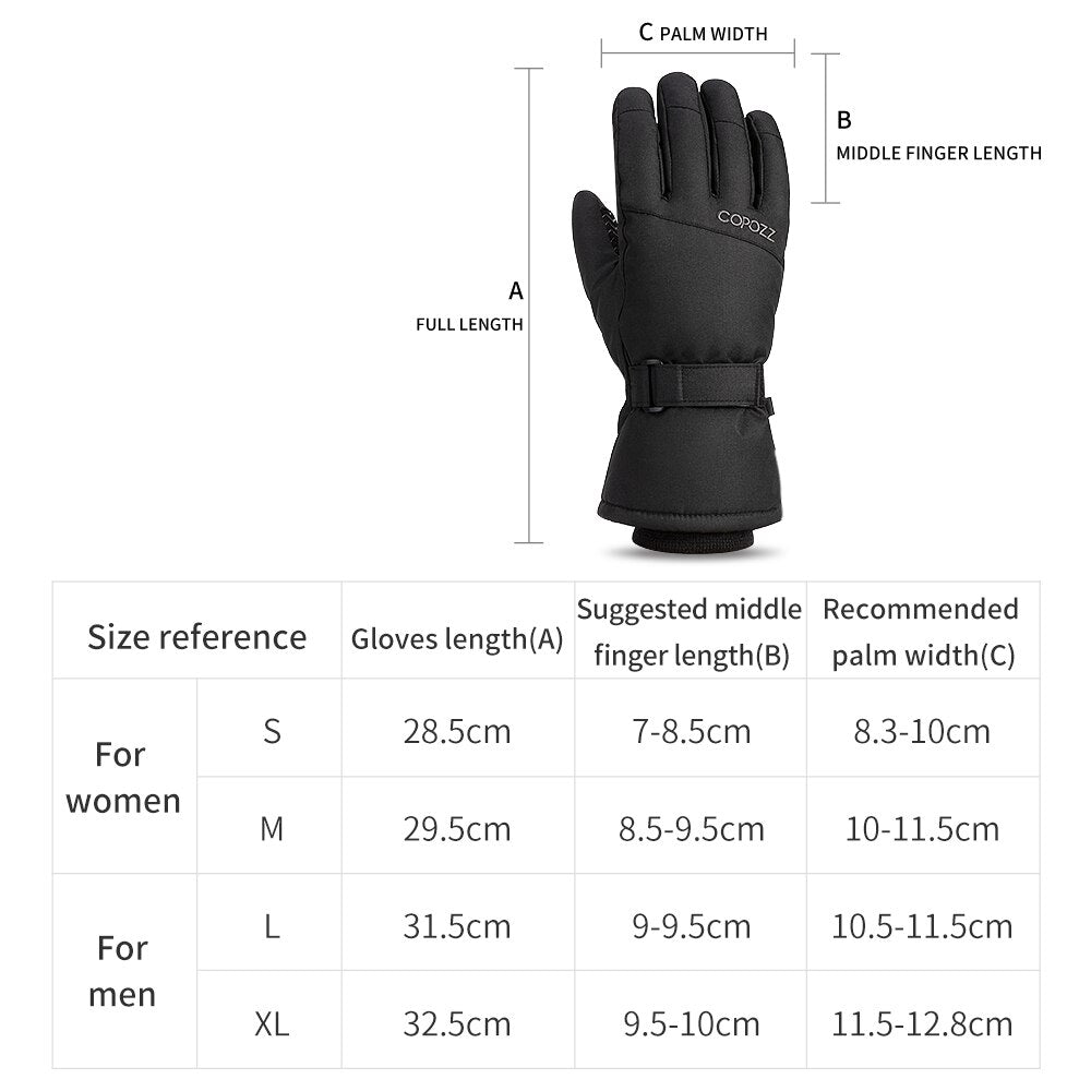 Winter Ski Gloves Waterproof