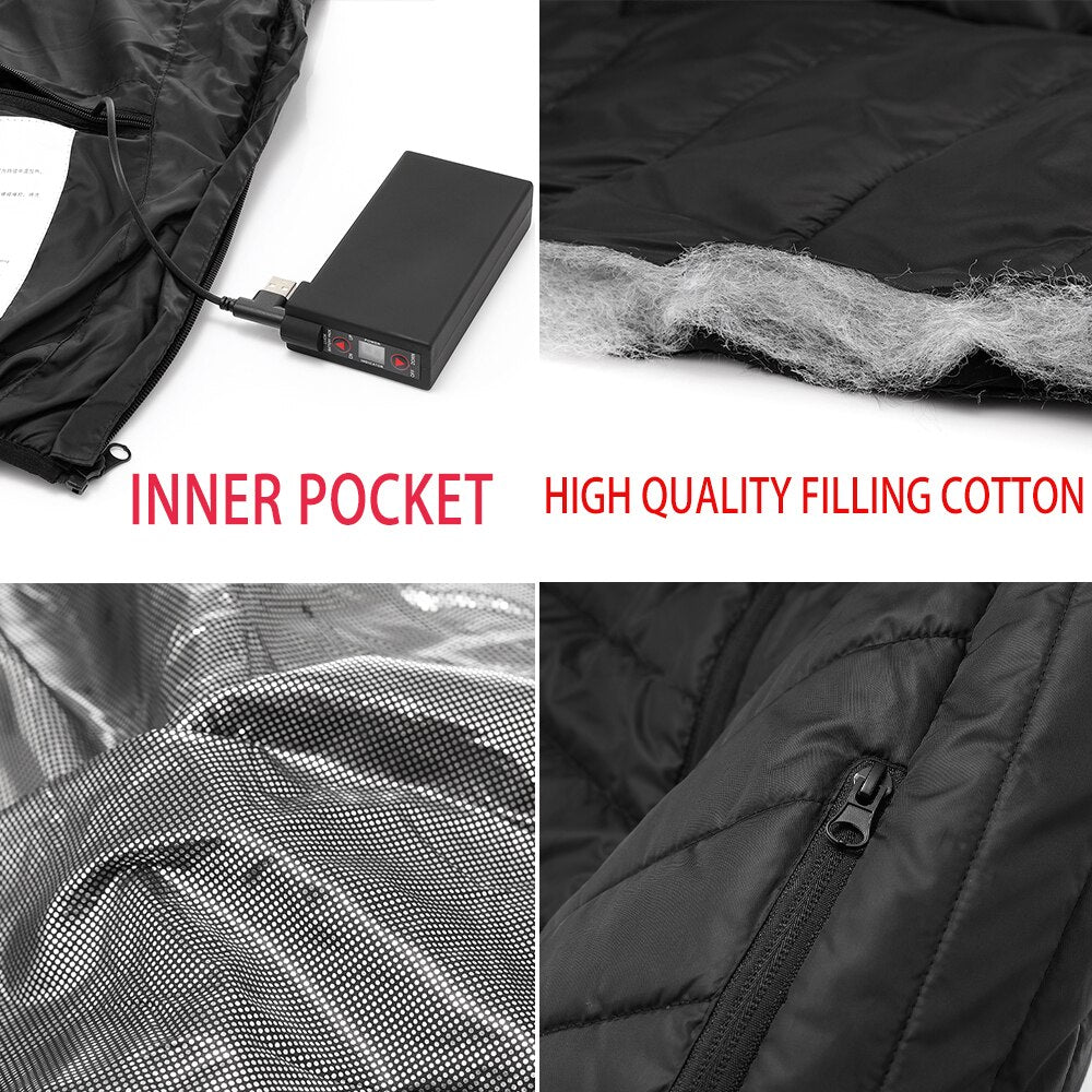 USB Heated Vest Winter Jacket