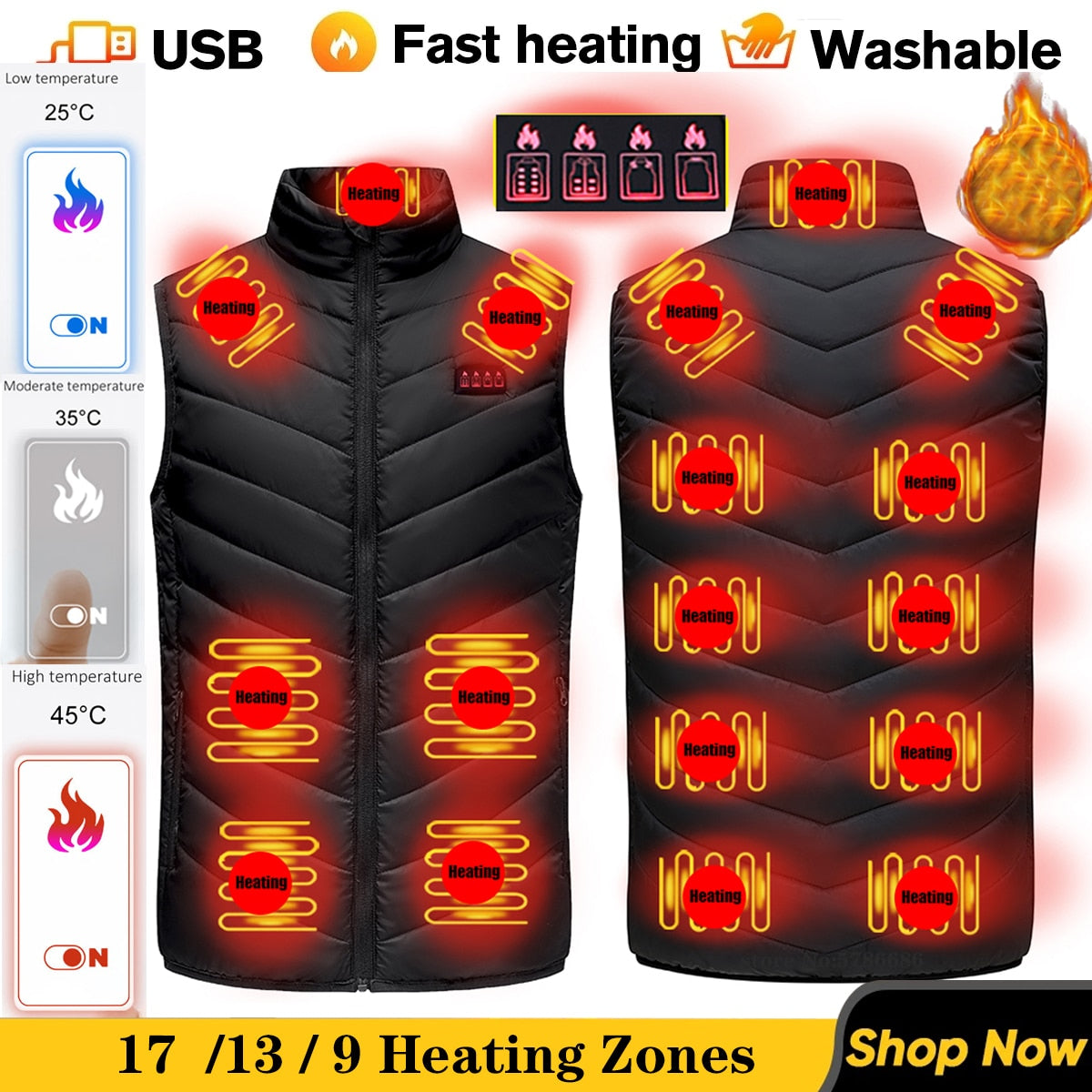 Heated Vest Thermal Clothing