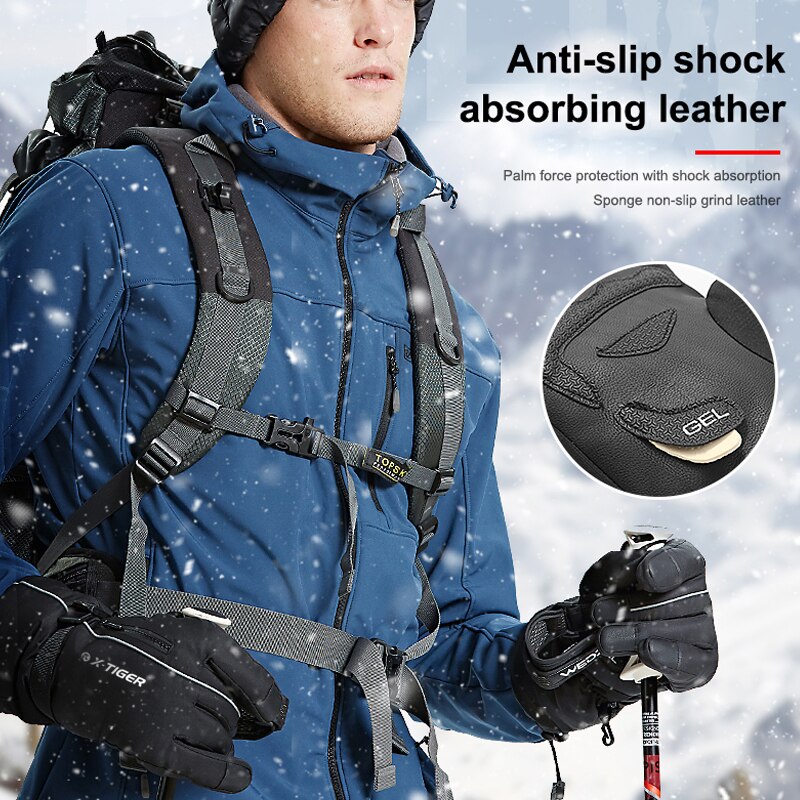 Winter Ski Gloves Waterproof Fleece