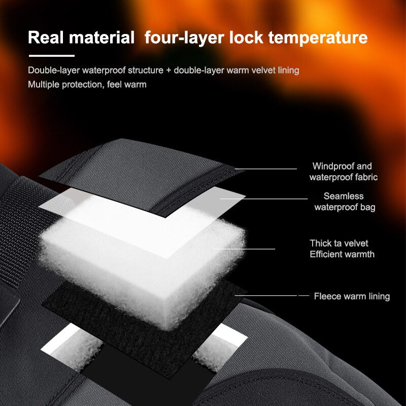 Winter Ski Gloves Waterproof Fleece