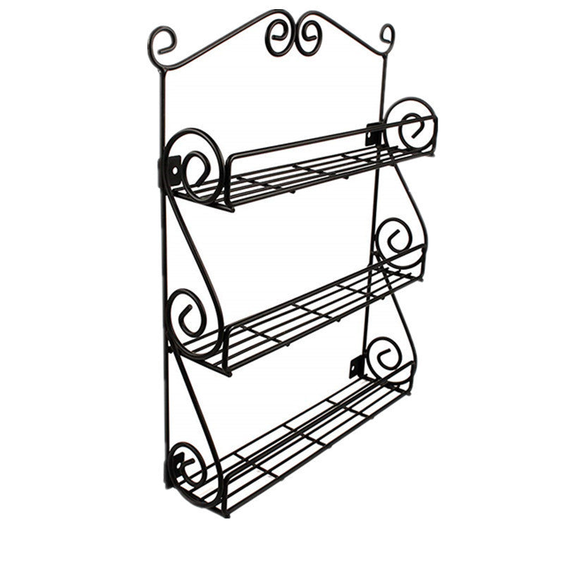 Modern Minimalist Iron Kitchen Storage Rack Wall Hanging Holder