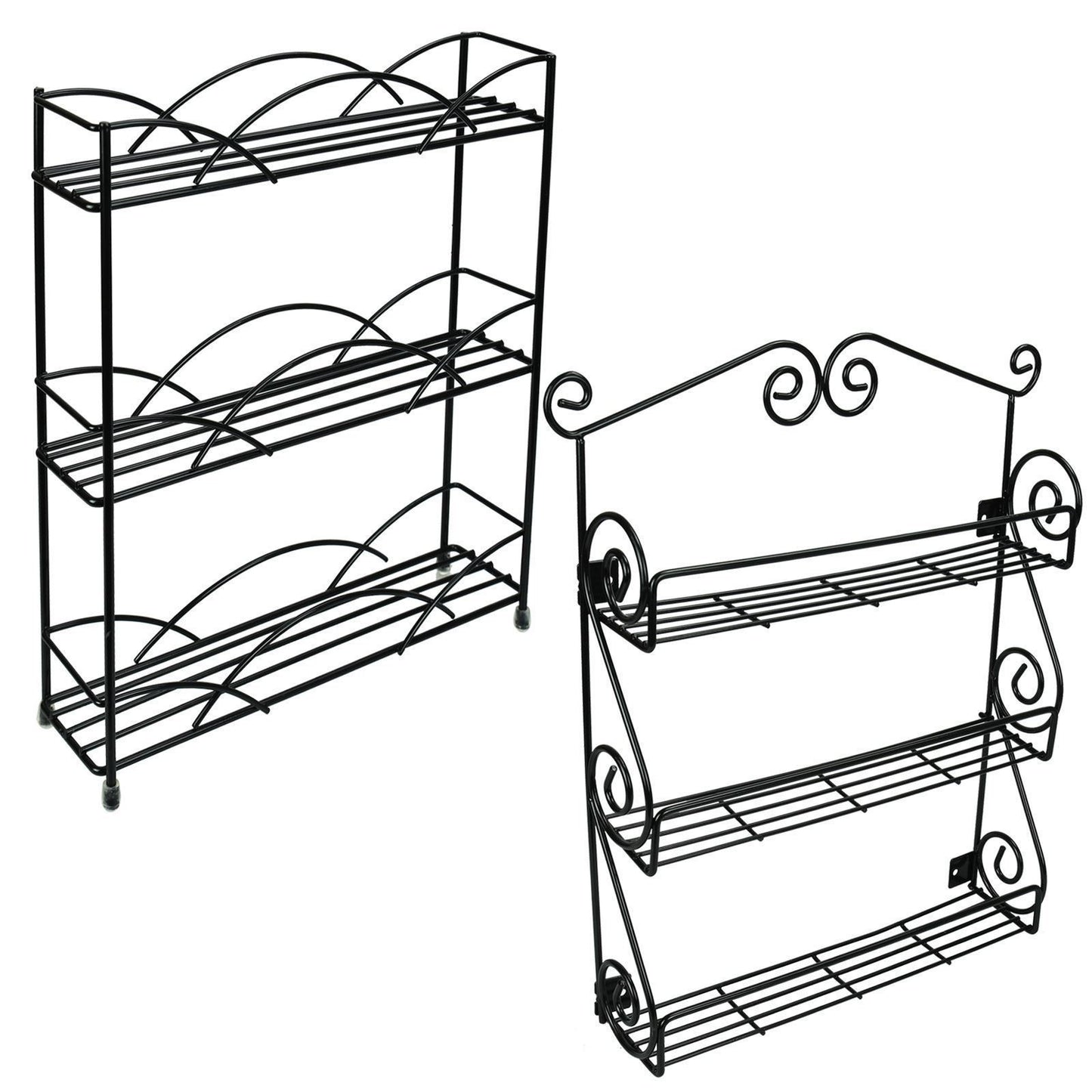 Modern Minimalist Iron Kitchen Storage Rack Wall Hanging Holder