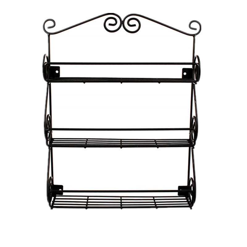 Modern Minimalist Iron Kitchen Storage Rack Wall Hanging Holder