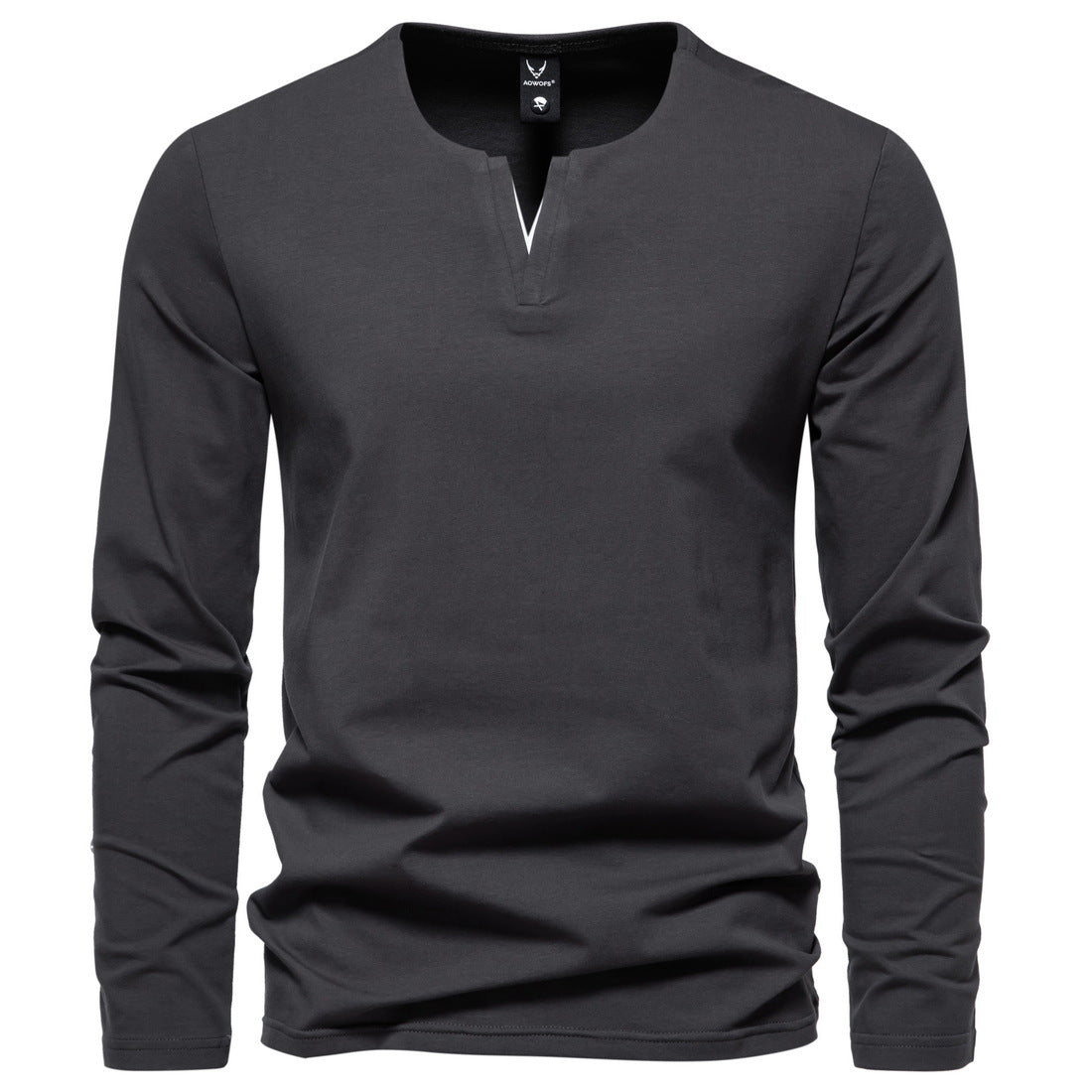 Men's V-neck Long Sleeve T-shirt Bottoming Shirt