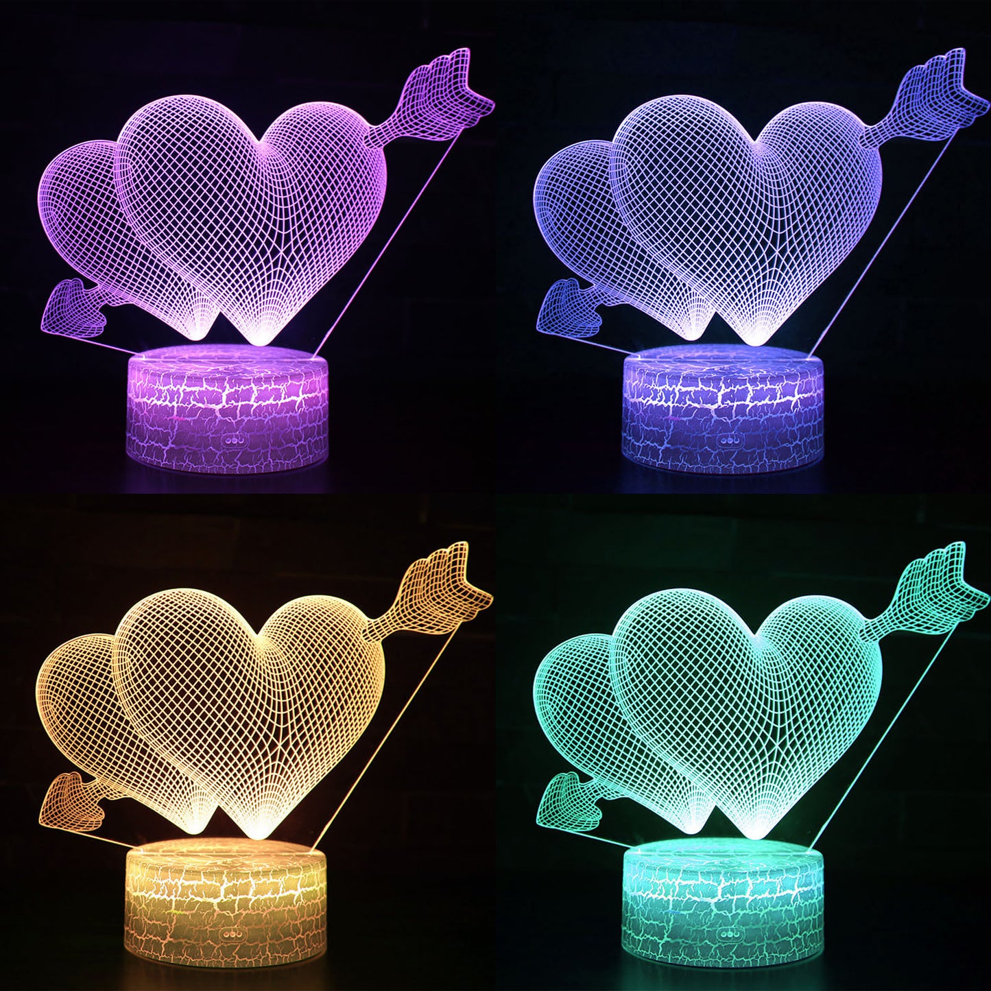 Illuminating Love: Heart-Shaped LED Lamp - Perfect Romantic Gift for Valentine's Day and Mother's Day