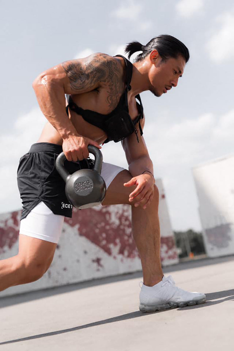 Premium Men's Double-Layered Fitness Shorts: Performance, Comfort, and Style