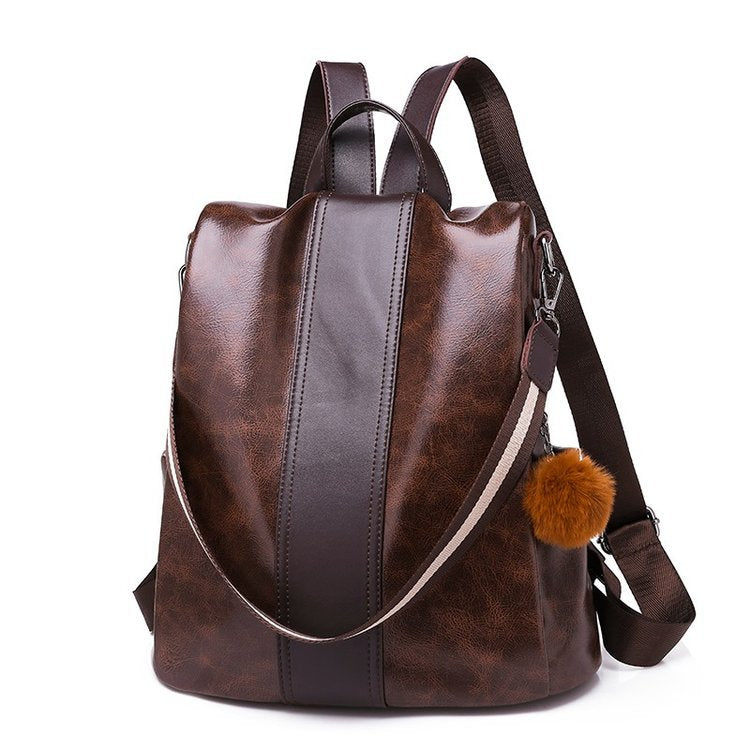 Multifunction Vegan Women's Anti-Theft Faux Leather Backpack