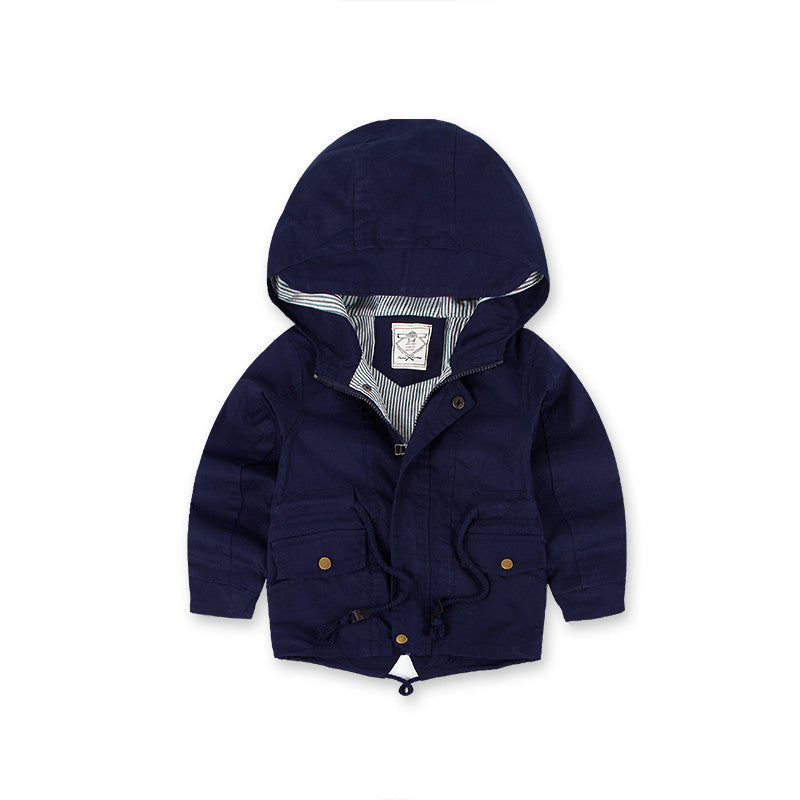 LM 6035 Europe And American Wind  Boy's Coat And Cashmere Boy's Windcoat For 2021 Autumn And Winter Children's Clothes