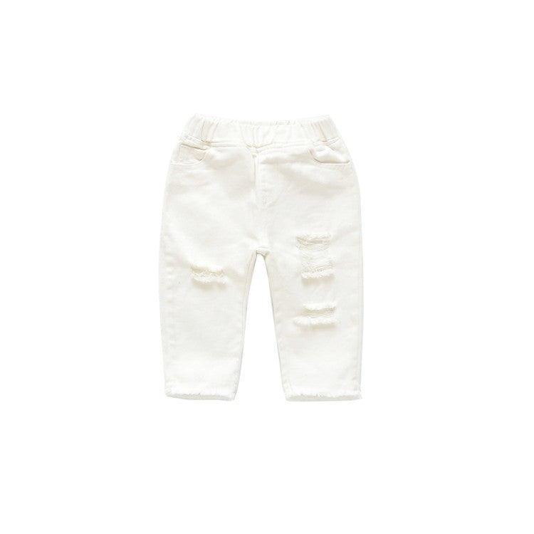 Trendy Ripped Jeans for Little Girls: Stylish Denim for Fashionable Kids