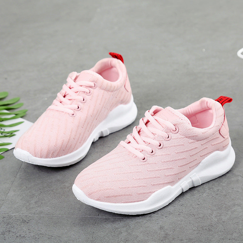 Korean Style Breathable Knitted Sneakers For Women