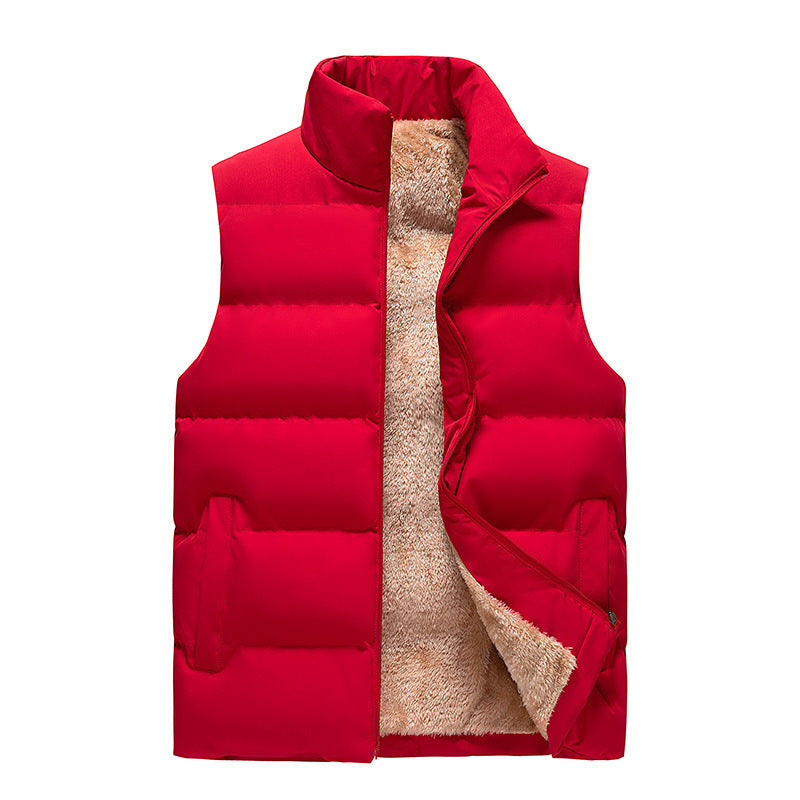 Lambswool Men's Down Cotton Vest Clip Outer Wear