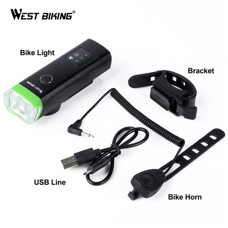 Bicycle headlight sensor light