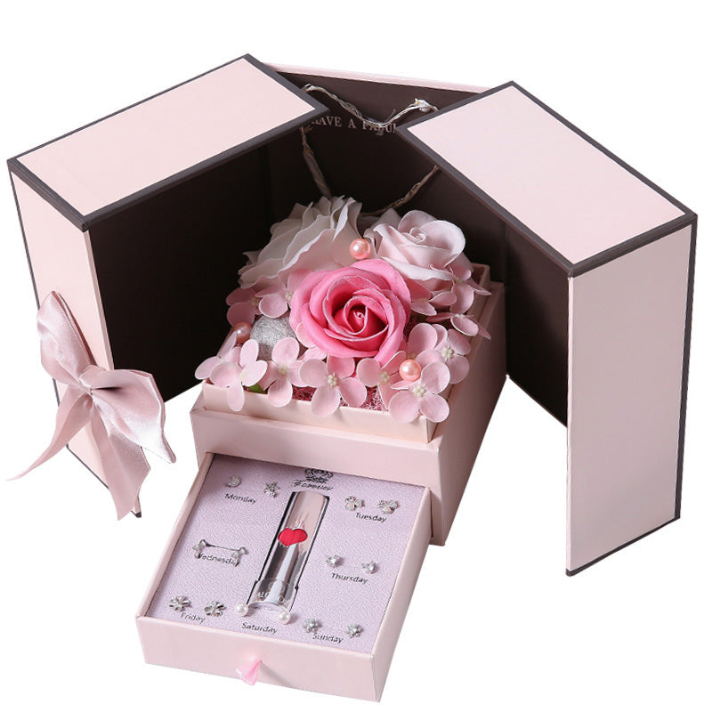 Enchanting Mother’s Day Jewelry Box: Illuminated Heart with Roses - Perfect Gift for Mom!