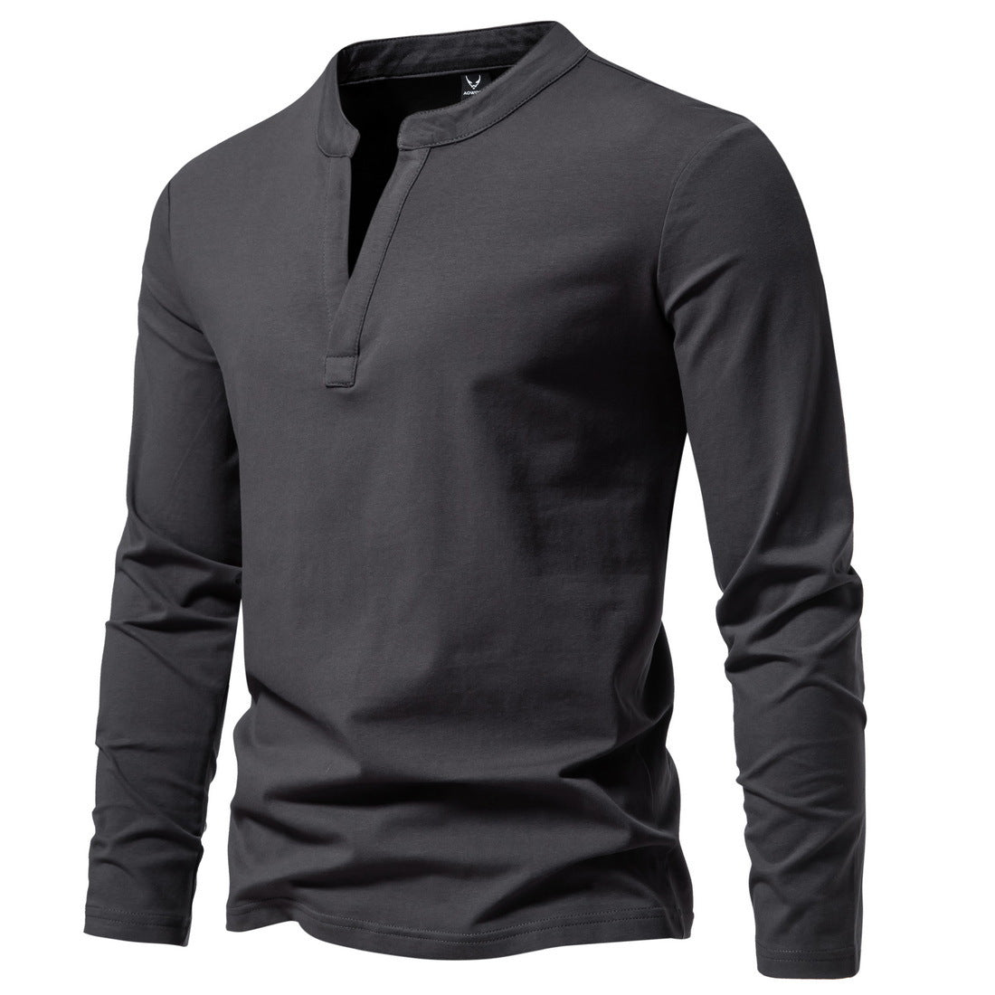 Men's Fashion Stand Collar Long Sleeve T-shirt