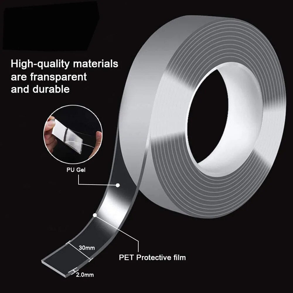 Waterproof Reusable Heat Resistant, Double Sided Nano Tape