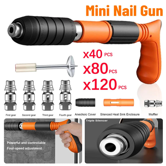 Mini Machine Nail Gun with 40/80/120 Nail Manual Wall Nail Fastening Tool Low Noise Woodworking Air Nailer