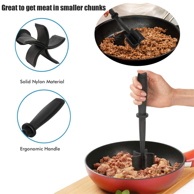 Multifunctional Meat Chopper Heat Resistant Meat Masher Nylon Hamburger Chopper Ground Utensil Non Stick Cookware Tool Kitchen Gadgets