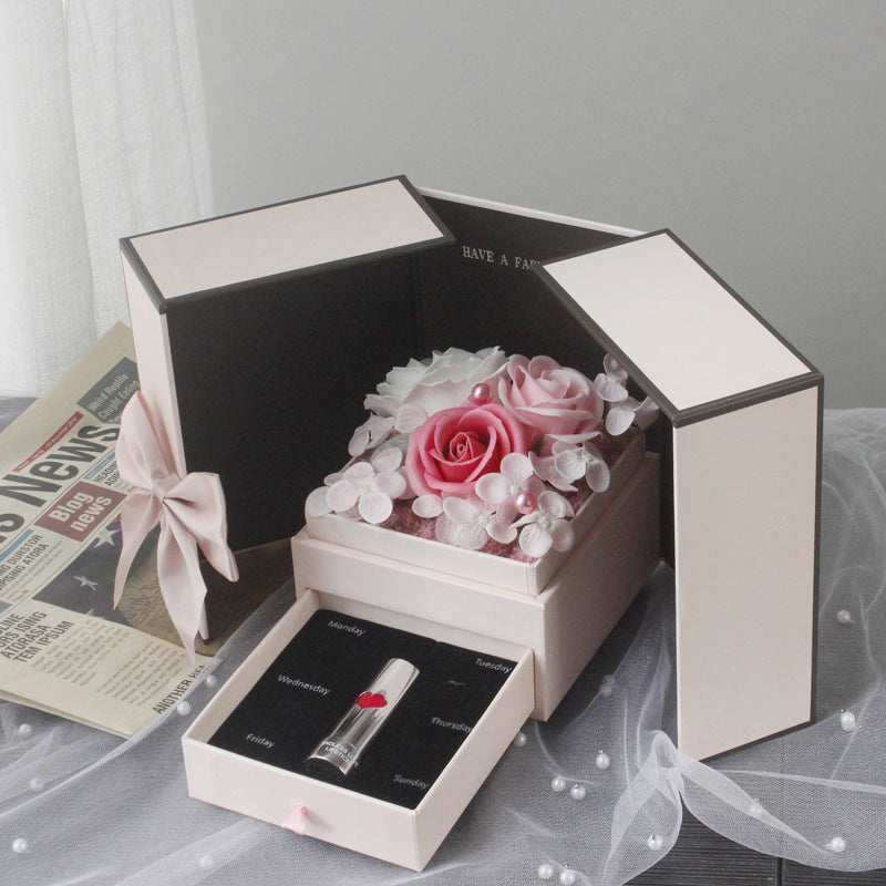 Enchanting Mother’s Day Jewelry Box: Illuminated Heart with Roses - Perfect Gift for Mom!