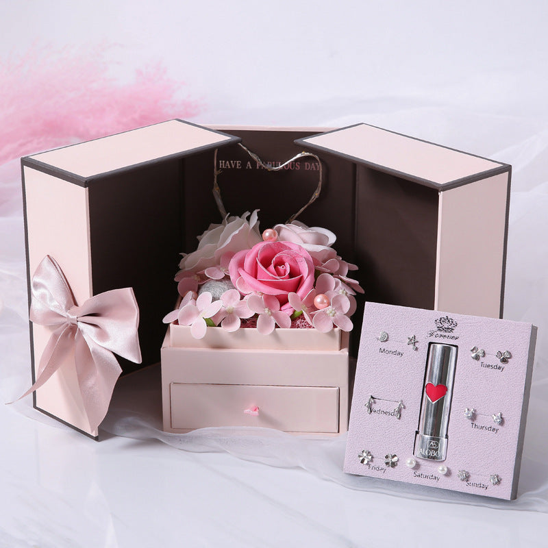 Enchanting Mother’s Day Jewelry Box: Illuminated Heart with Roses - Perfect Gift for Mom!