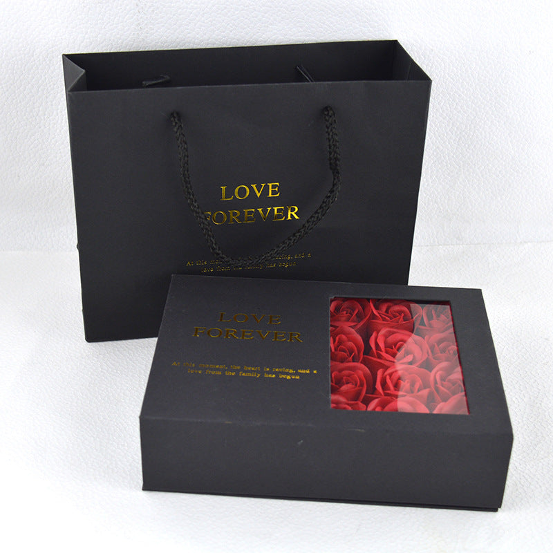 Mother's Day Gift: Rose Soap Flower Gift Box with Artificial Roses - Window Display