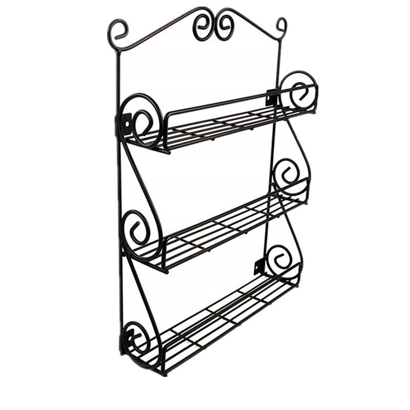 Modern Minimalist Iron Kitchen Storage Rack Wall Hanging Holder