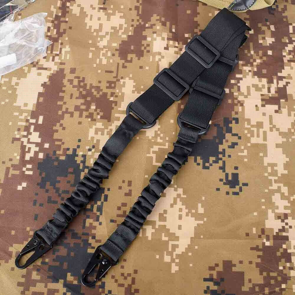 Tactical Rifle Sling Gun Shoulder Strap 2 Point Hooks One Single Strap Hunting