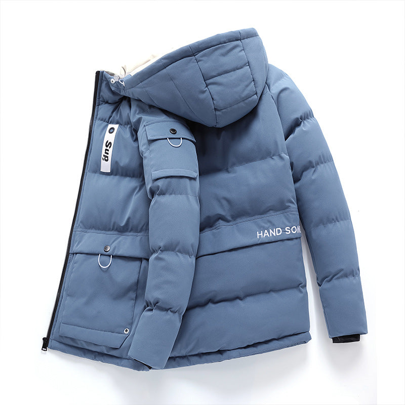 Men's Hooded Slim Fit Casual Down Cotton Padded Jacket