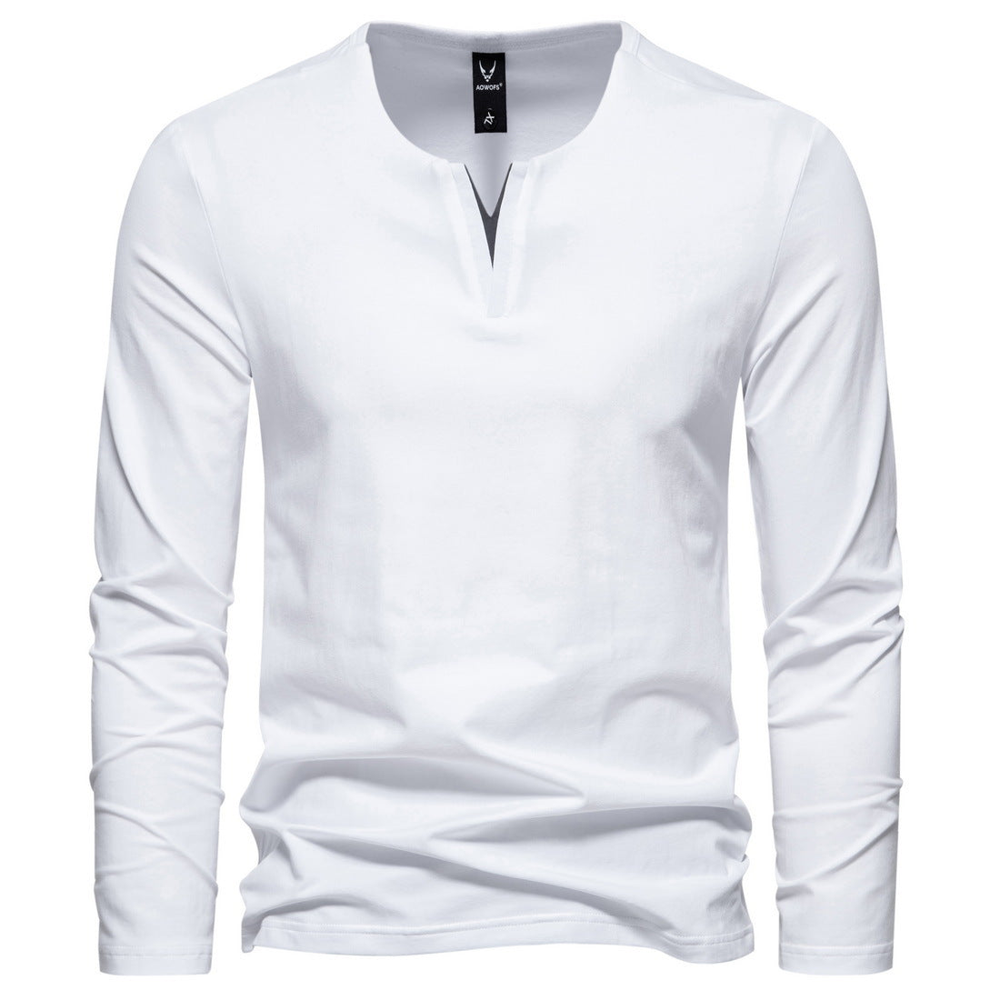 Men's V-neck Long Sleeve T-shirt Bottoming Shirt