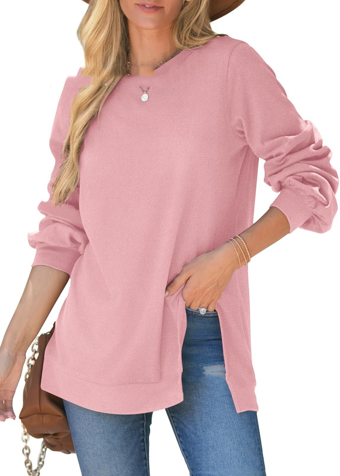 Women's Pullover Side Slit Sweater