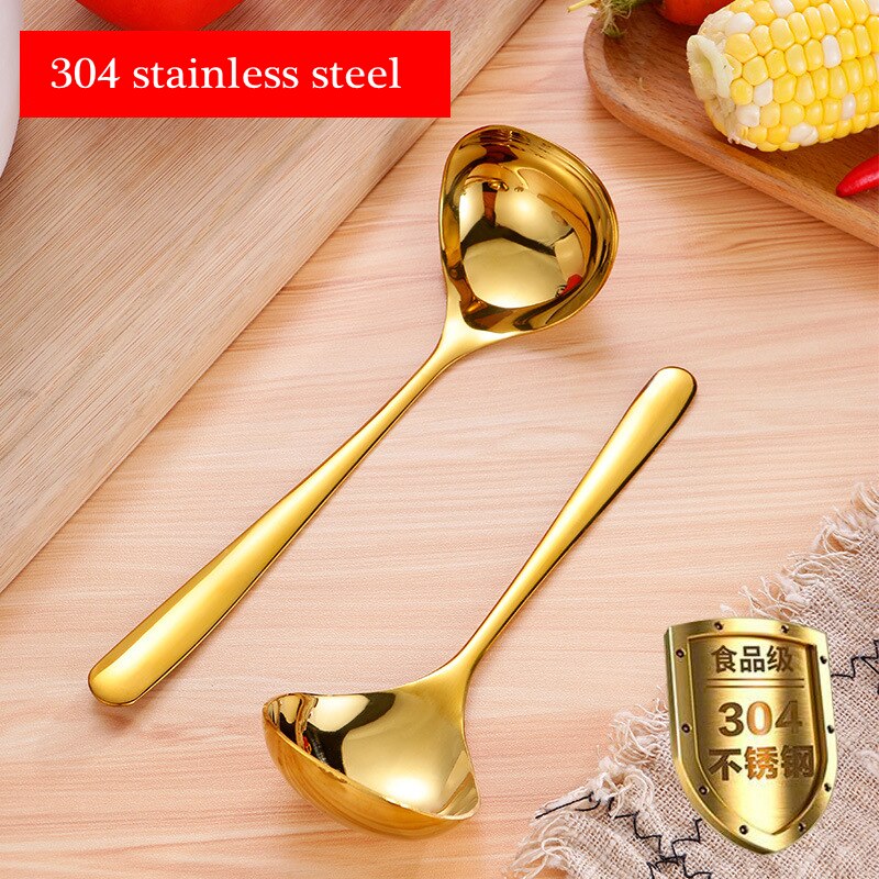 Golden Soup Spoon Ladle