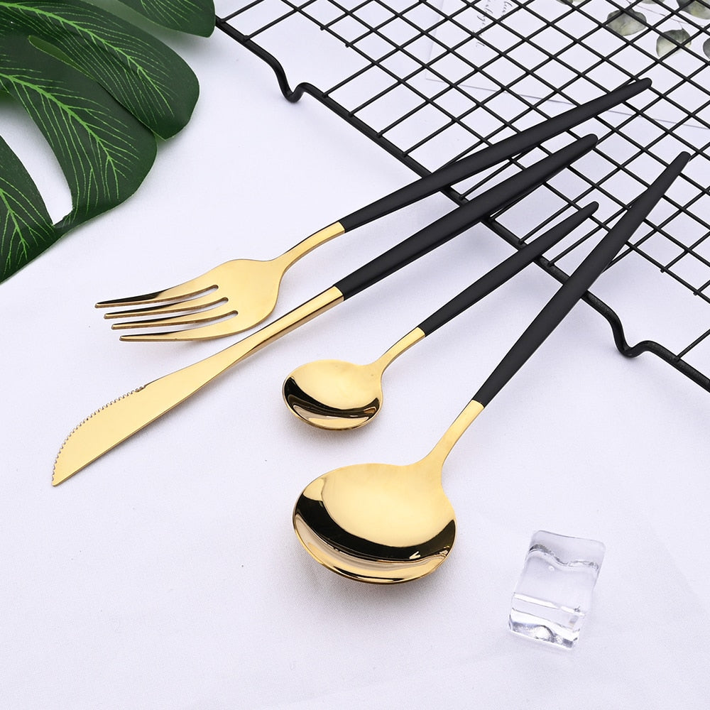 Gold Cutlery Set Stainless Steel