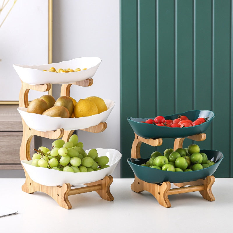 Wooden Partitioned Dish Set