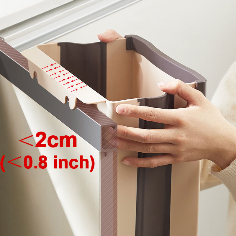 Wall-mounted folding trash can