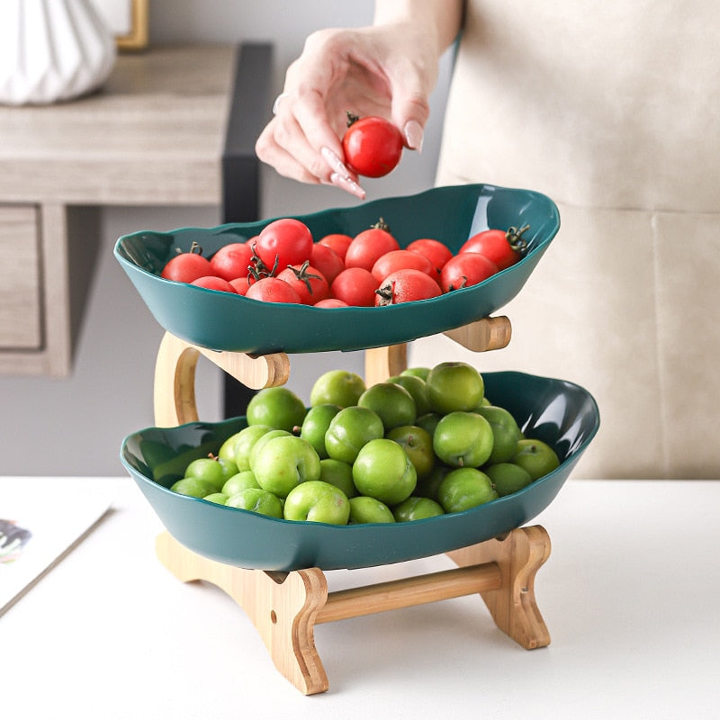 Wooden Partitioned Dish Set