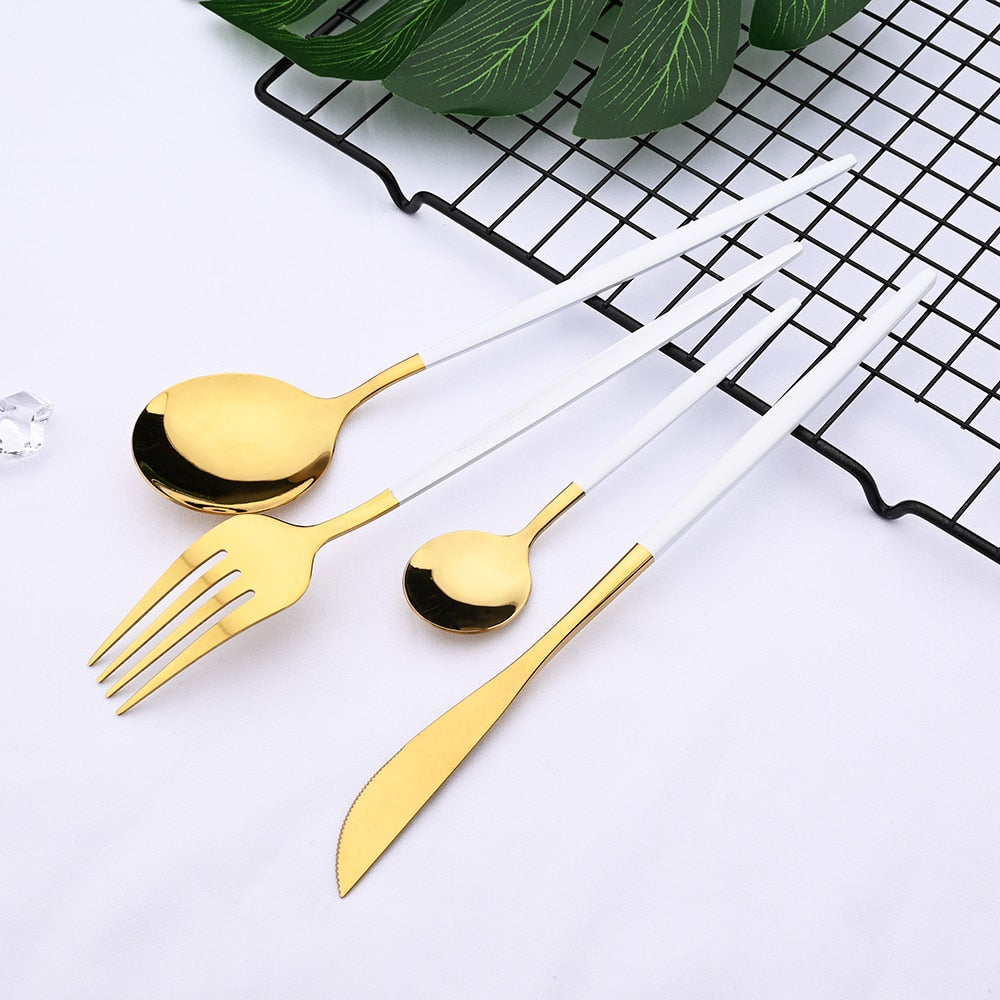 Gold Cutlery Set Stainless Steel