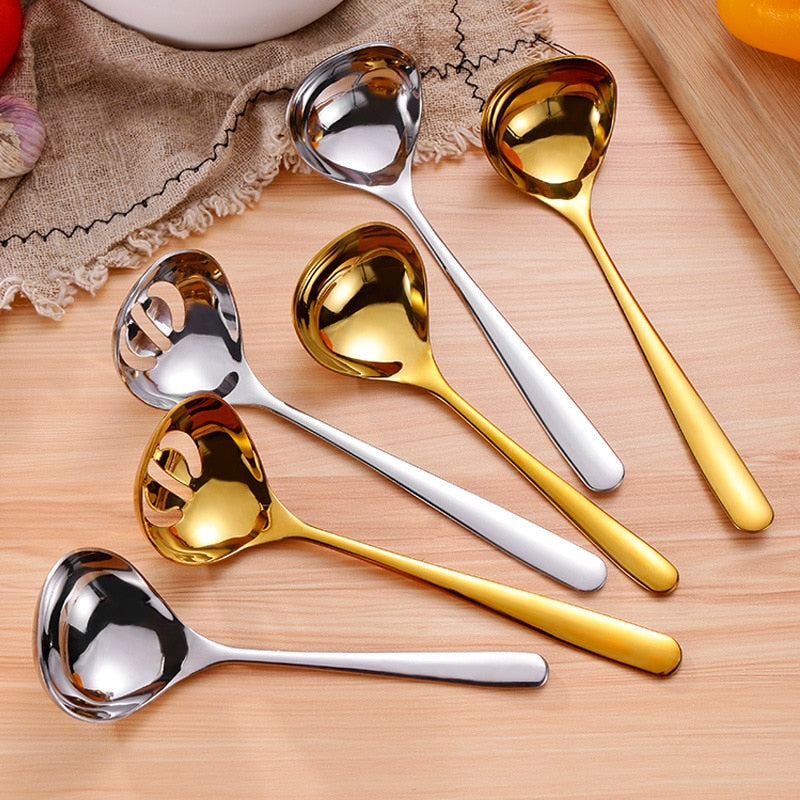 Golden Soup Spoon Ladle