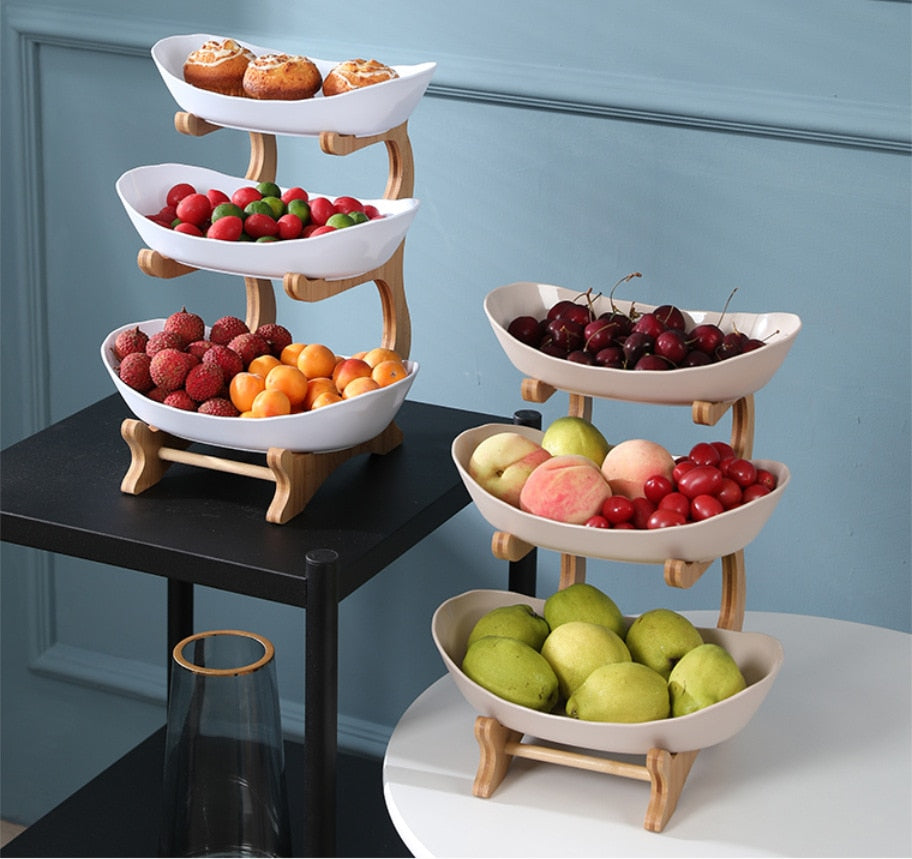 Wooden Partitioned Dish Set