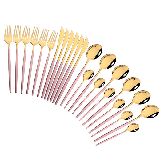 Gold Cutlery Set Stainless Steel