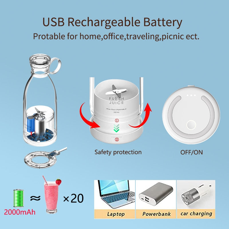 Portable Electric Juicer Blender