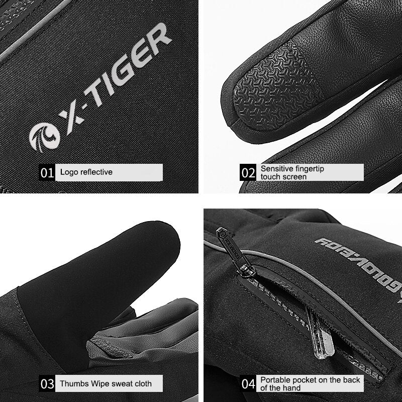 Winter Ski Gloves Waterproof Fleece
